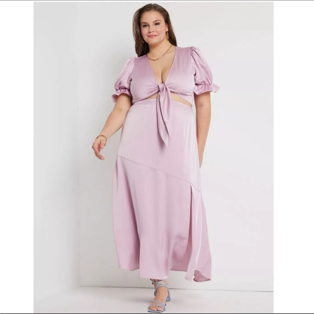 NWT  ELOQUII Satin 2 Piece Skirt Set